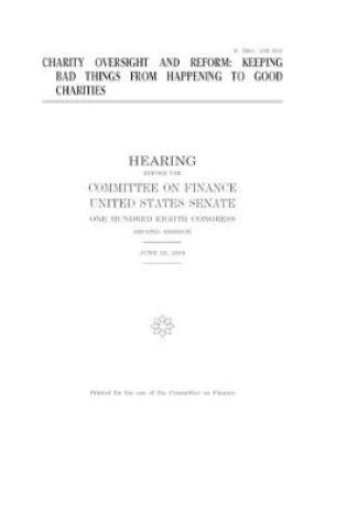 Cover of Charity oversight and reform