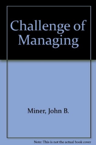 Cover of Challenge of Managing