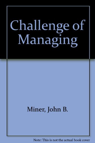 Book cover for Challenge of Managing