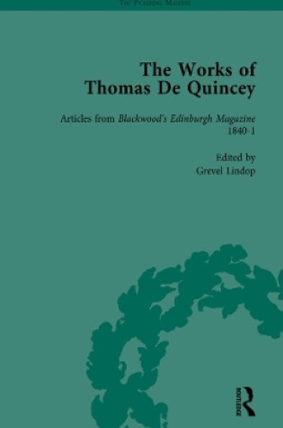 Cover of The Works of Thomas De Quincey, Part II vol 12