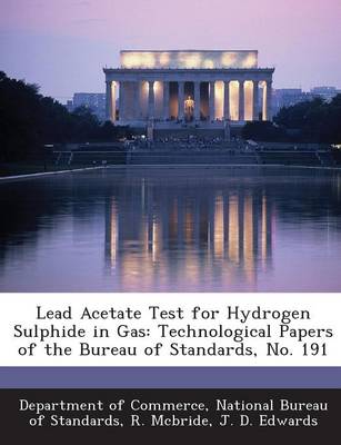 Book cover for Lead Acetate Test for Hydrogen Sulphide in Gas