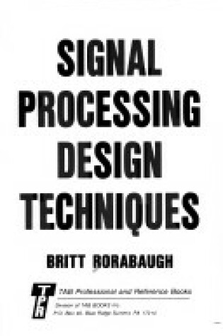 Cover of Signal Processing Design Techniques