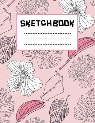 Book cover for Pink Tropical Pattern Sketchbook For Lady