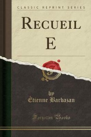 Cover of Recueil E (Classic Reprint)