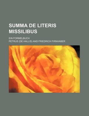 Book cover for Summa de Literis Missilibus; Ein Formelbuch