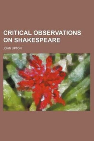 Cover of Critical Observations on Shakespeare