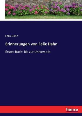 Book cover for Erinnerungen von Felix Dahn