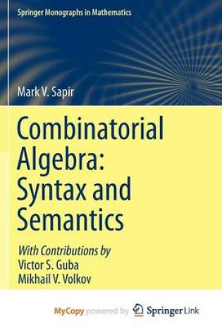 Cover of Combinatorial Algebra