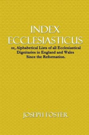 Cover of Index Ecclesiasticus