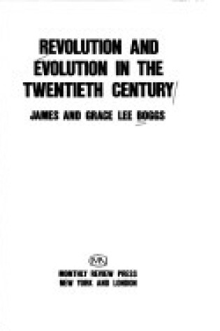 Cover of Revolution and Evolution in the Twentieth Century