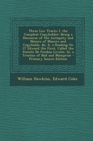 Cover of Three Law Tracts