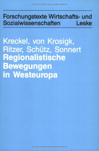 Book cover for Regionalistische Bewegungen in Westeuropa