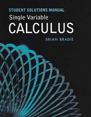 Book cover for Single Variable Calculus Student Solutions Manual