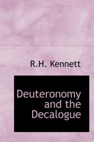 Cover of Deuteronomy and the Decalogue