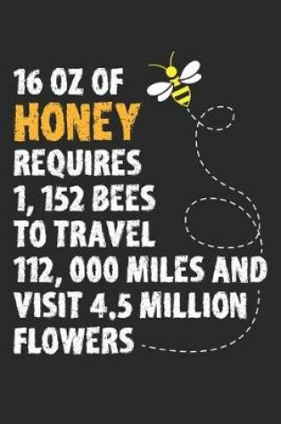 Cover of 16 ounces of honey requires 1,152 bees