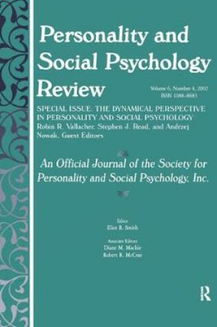 Cover of THE Dynamic Perspective in Personality and Social Psychology