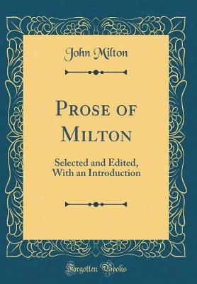 Book cover for Prose of Milton
