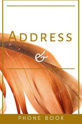 Cover of Address And Phone Book - Colored Interior - Name Mobile Email Home Detail - Abstract Brown Bronze Honey Amber Ginger