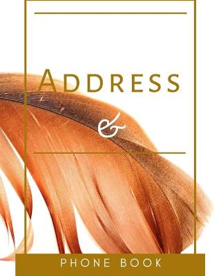 Book cover for Address And Phone Book - Colored Interior - Name Mobile Email Home Detail - Abstract Brown Bronze Honey Amber Ginger