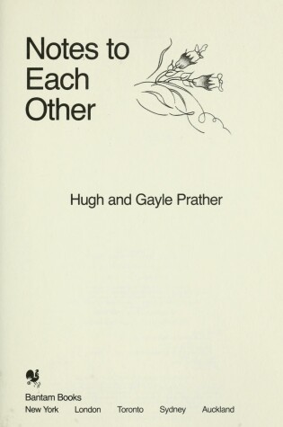 Cover of Notes to Each Other