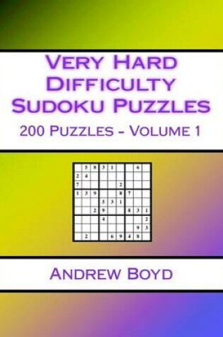 Cover of Very Hard Difficulty Sudoku Puzzles Volume 1