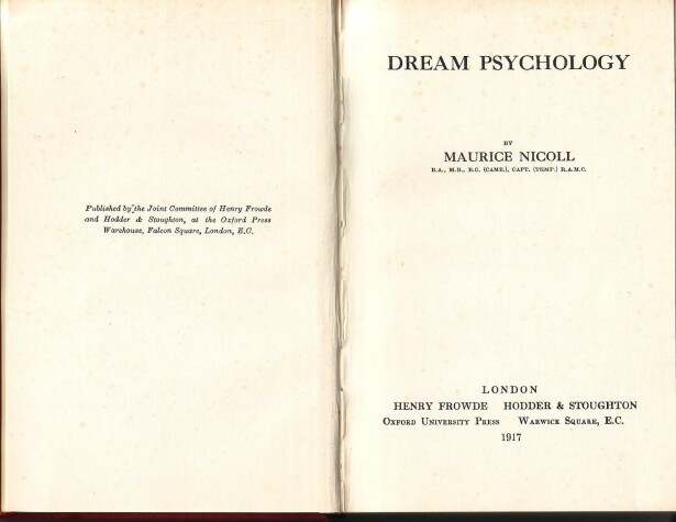 Book cover for Dream Psychology