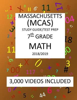 Book cover for 7th Grade MASSACHUSETTS MCAS, 2019 MATH, Test Prep