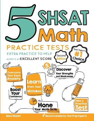 Book cover for 5 SHSAT Math Practice Tests