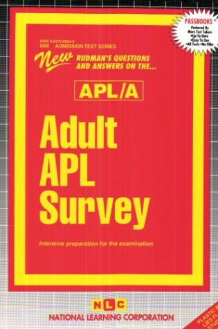 Cover of ADULT APL SURVEY (APL/A)