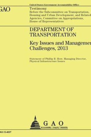 Cover of Department of Transportation