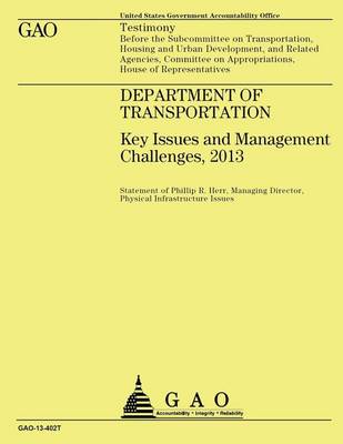 Book cover for Department of Transportation