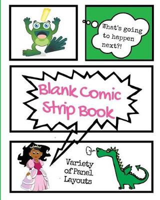 Cover of Blank Comic Strip Book Fairytale Princess