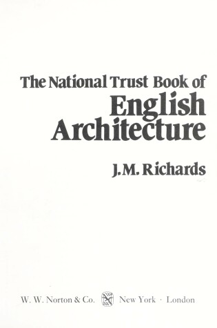 Cover of The National Trust Book of English Architecture