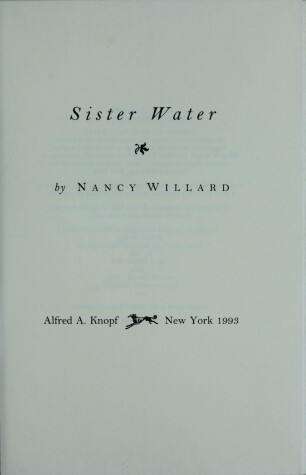 Book cover for Sister Water