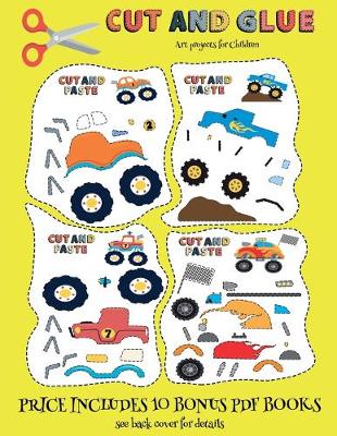 Book cover for Art projects for Children (Cut and Glue - Monster Trucks)