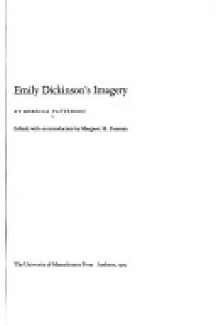 Cover of Emily Dickinson's Imagery