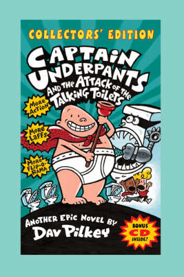 Book cover for "Captain Underpants" and the Attack of the Talking Toilets and CD