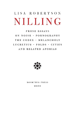 Book cover for Nilling