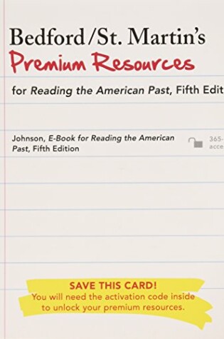 Cover of E-Book for the American Promise 5e V1 (Access Card) & E-Book for Reading the American Past 5e Cmb (Access Card)