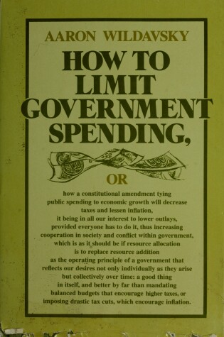 Cover of How to Limit Government Spending