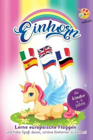 Cover of einhorn malbuch fur kinder 4-9 jahre