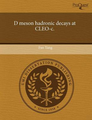 Book cover for D Meson Hadronic Decays at Cleo-C