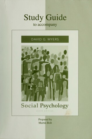 Cover of Student Study Guide for Use With Social Psychology