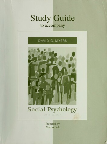 Book cover for Student Study Guide for Use With Social Psychology