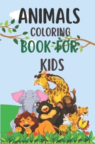 Cover of Animal coloring book for kids with Name