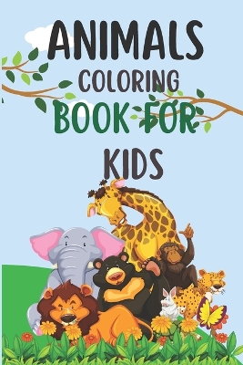 Book cover for Animal coloring book for kids with Name