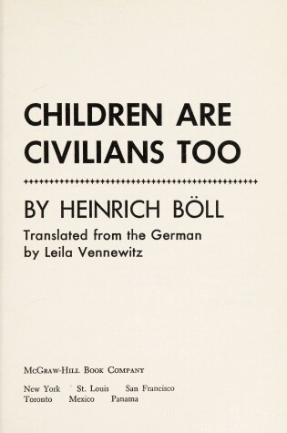Cover of Children Are Civilians Too