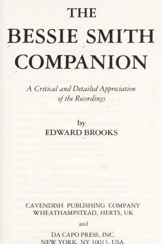 Cover of Bessie Smith Companion