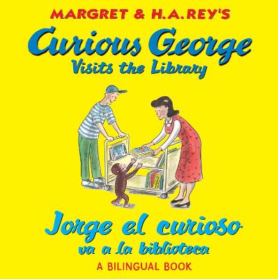 Book cover for Curious George Visits the Library: Bilingual English/spanish