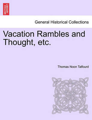 Book cover for Vacation Rambles and Thought, Etc.